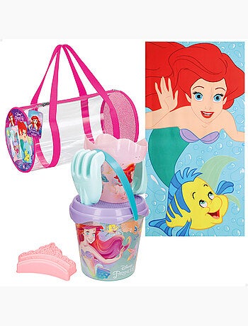 La sirenetta set di secchielli da spiaggia con accessori asciugamano e borsa