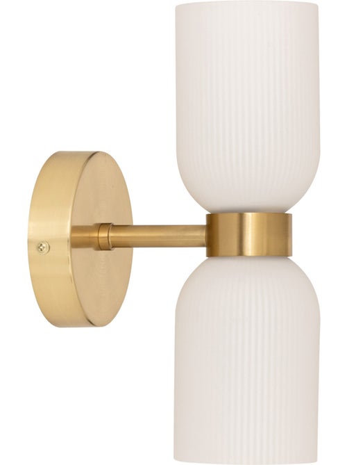 Lampada a parete doppia in vetro rigato - Kiabi Lampada a parete doppia in vetro rigato - Kiabi