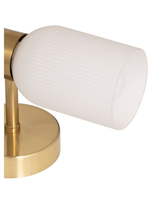 Lampada a parete doppia in vetro rigato - Kiabi