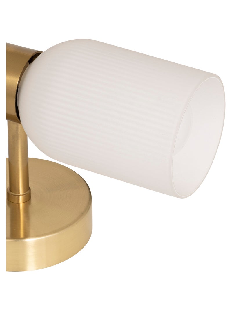 Lampada a parete doppia in vetro rigato Dorato/Oro - Kiabi
