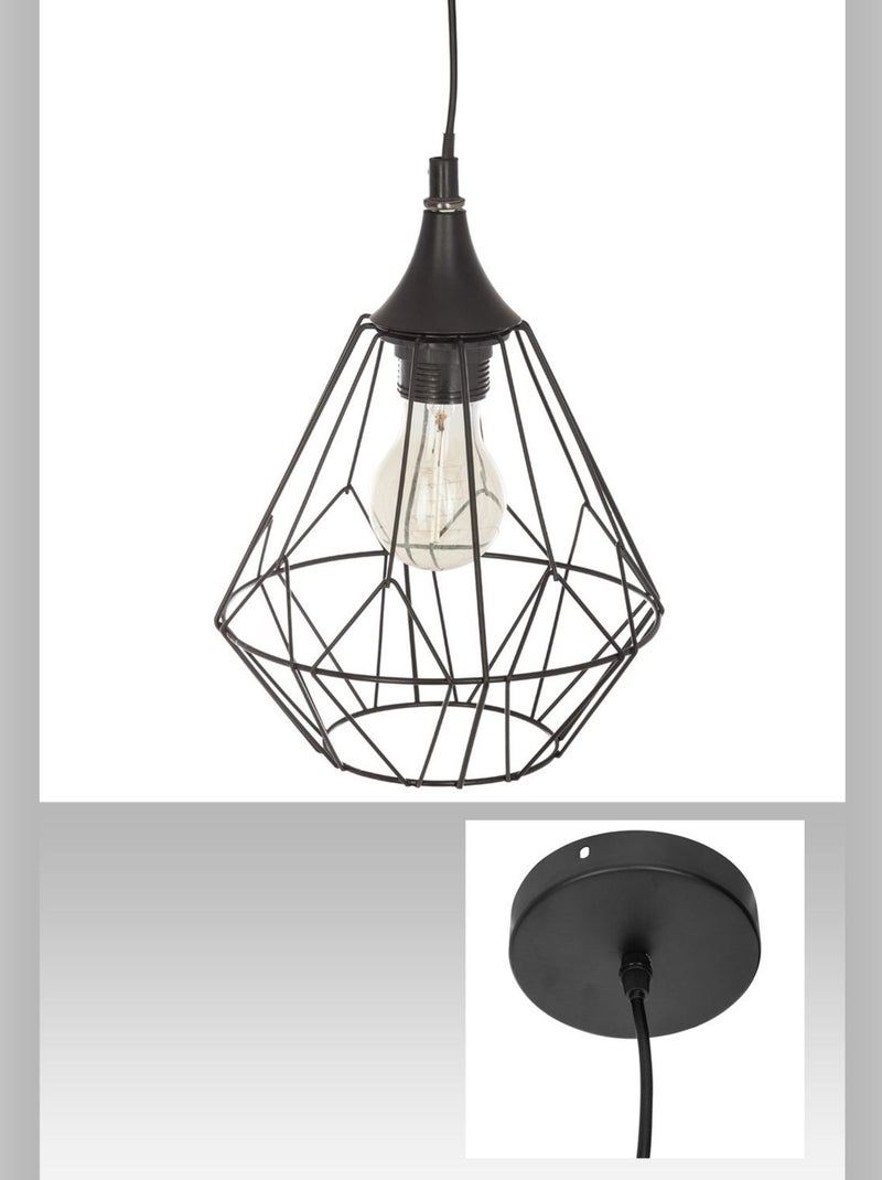Lampada a sospensione a filo Flave Nero - Kiabi
