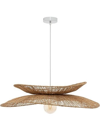 Lampada a sospensione alara in juta beige d69,5cm
