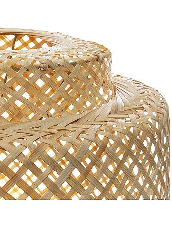 Lampada a sospensione bohémien in bambù