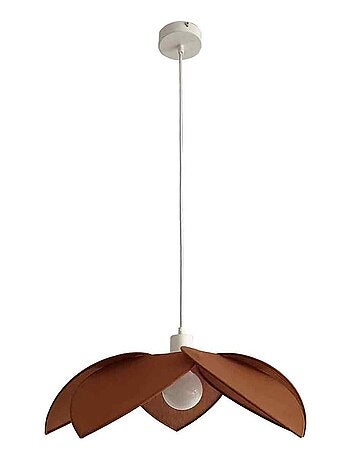 Lampada a sospensione con petali di fiori