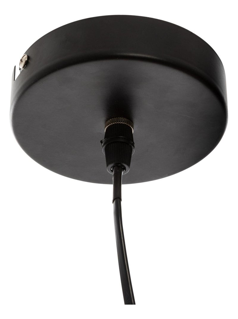 Lampada a sospensione di design in metallo e rafia Nero - Kiabi