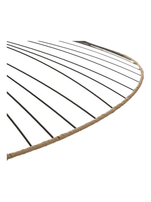 Lampada a sospensione di design in metallo e rafia - Kiabi