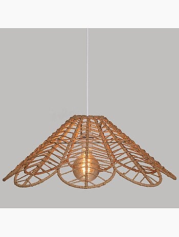 Lampada a sospensione folk beige d58cm