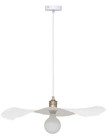 Lampada a sospensione in cartapesta tehani bianco d57cm