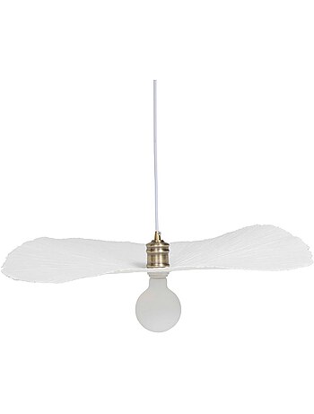 Lampada a sospensione in cartapesta tehani bianco d57cm