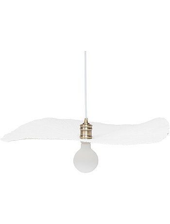 Lampada a sospensione in cartapesta tehani bianco d57cm