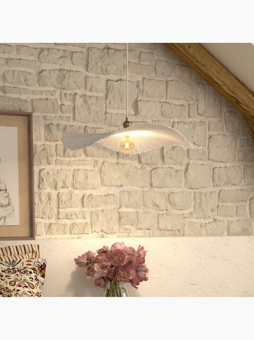 Lampada a sospensione in cartapesta tehani bianco d57cm - Kiabi