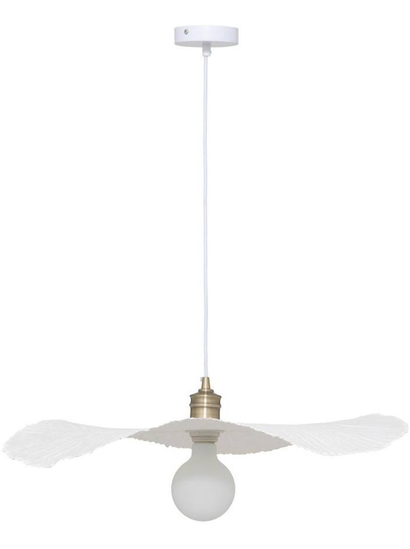 Lampada a sospensione in cartapesta tehani bianco d57cm Bianco - Kiabi