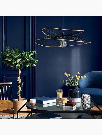 Lampada a sospensione in metallo nero alara d70cm