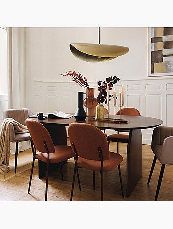Lampada a sospensione in ottone martellato