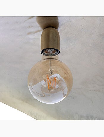 Lampada a sospensione in ottone martellato