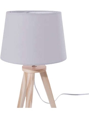 Lampada a treppiede in legno