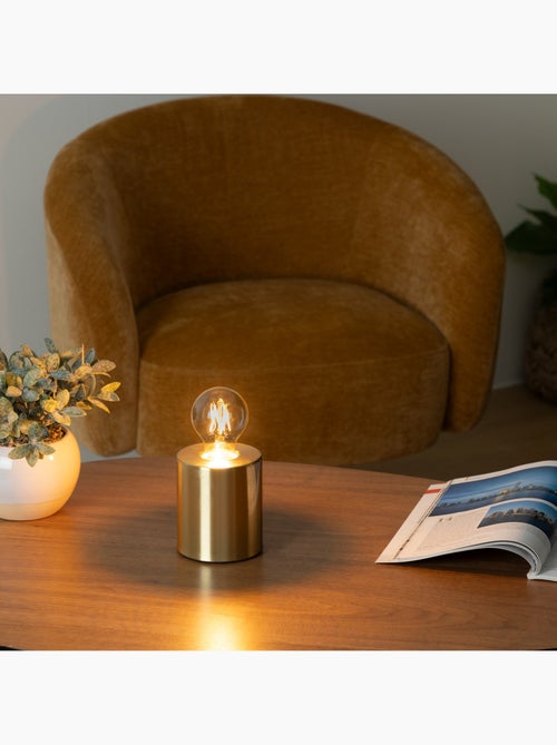 Lampada con base dorata saba h11cm - Kiabi