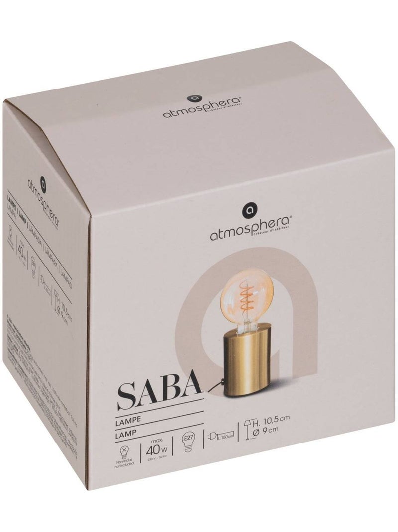 Lampada con base dorata saba h11cm Dorato - Kiabi