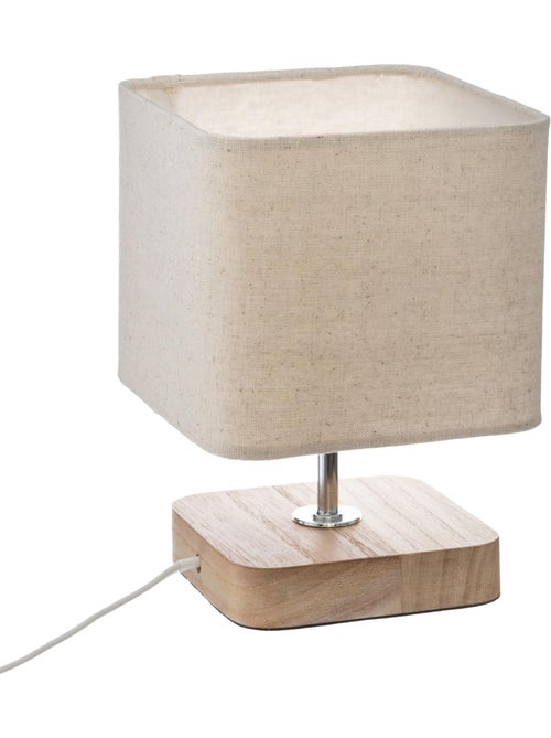 Lampada con base in legno in stile scandinavo - Kiabi