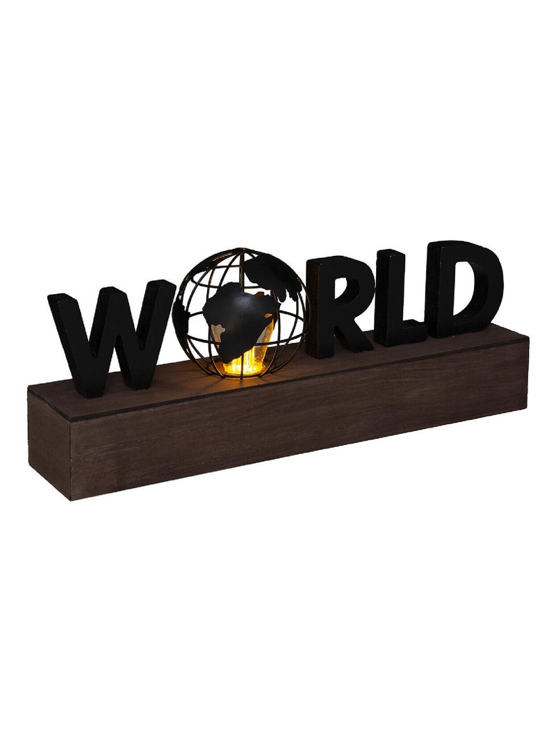 Lampada con la parola "MONDO Nero - Kiabi