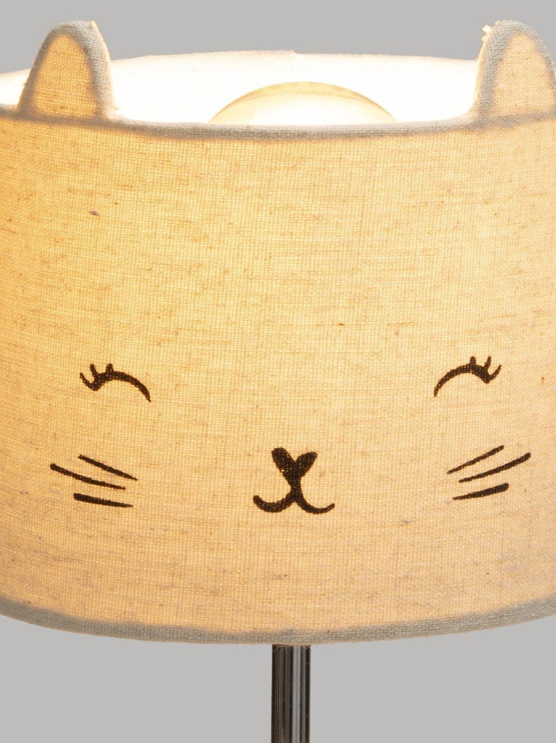 Lampada con paralume a forma di gatto Grigio chiaro - Kiabi