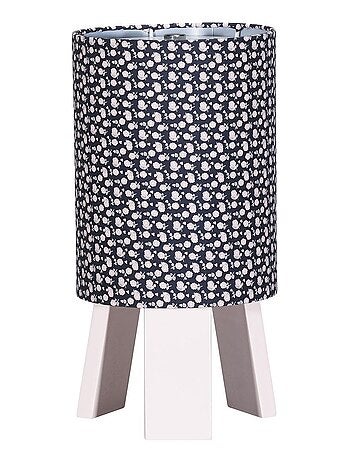 Lampada da comodino con base in cotone blu - SAUTHON