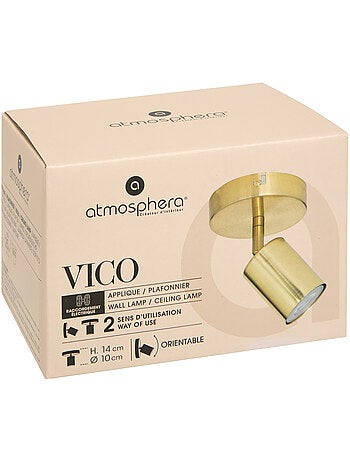 Lampada da parete/soffitto vico oro 10x10cm