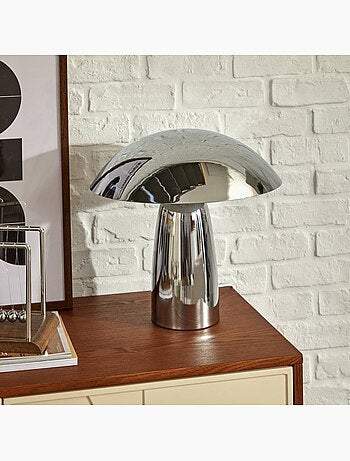 Lampada da tavolo con design a fungo in metallo