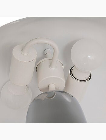 Lampada da tavolo con design a fungo in metallo