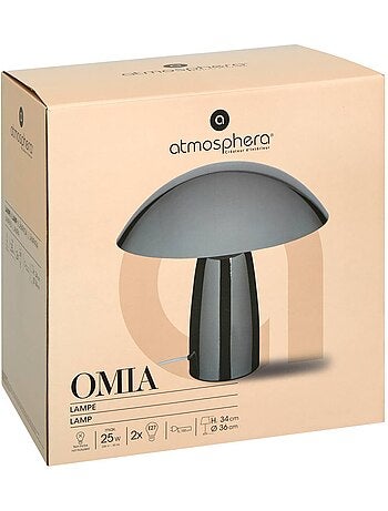 Lampada da tavolo con design a fungo in metallo