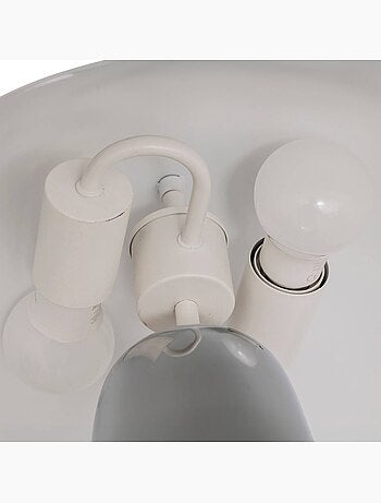 Lampada da tavolo con design a fungo in metallo