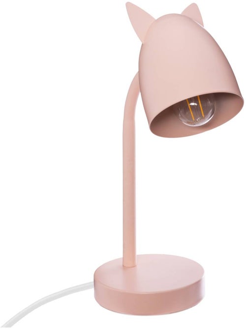 Lampada da tavolo con orecchie h.31cm in metallo rosa - Kiabi