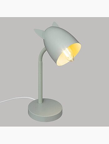 Lampada da tavolo con orecchie h.31cm in metallo rosa