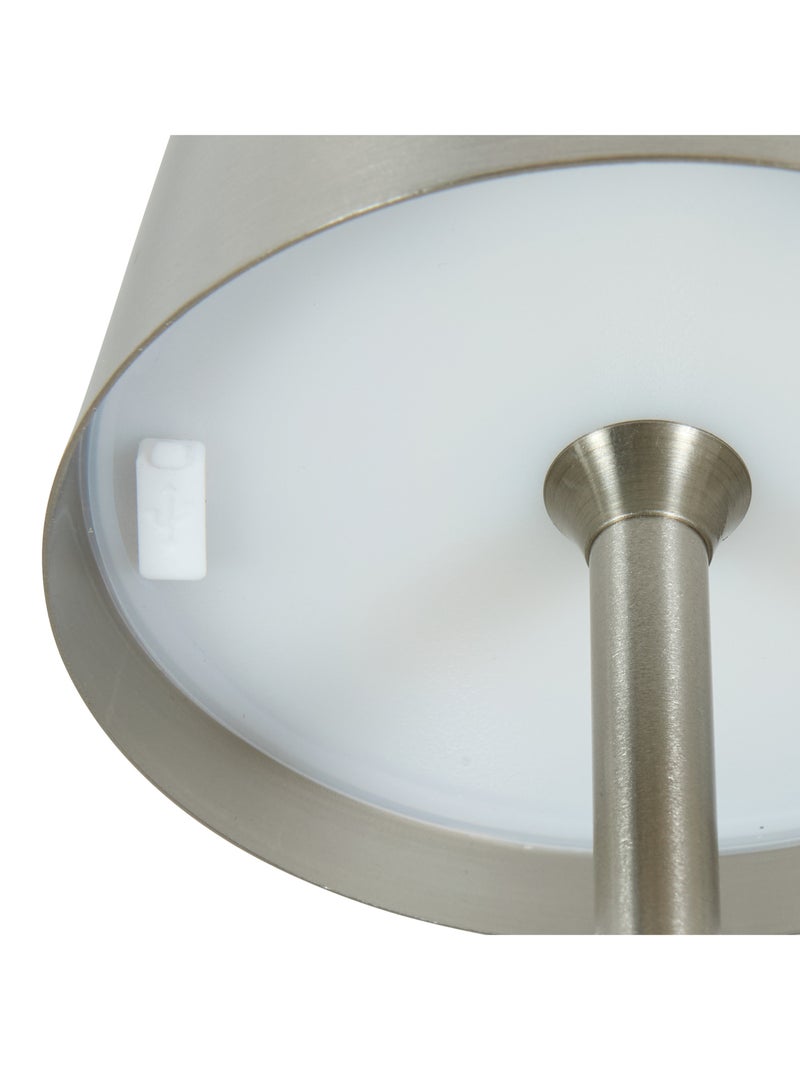 Lampada da tavolo da esterno a LED ricaricabile Argento - Kiabi