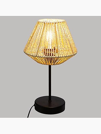 Lampada da tavolo in corda