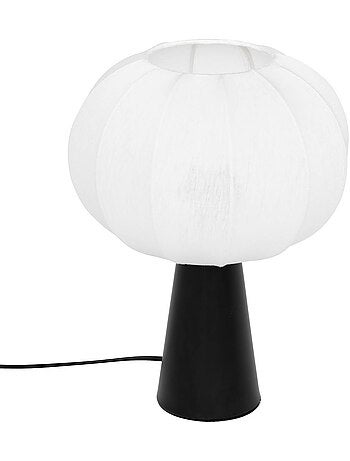 Lampada da tavolo tobie argento cotone h33cm