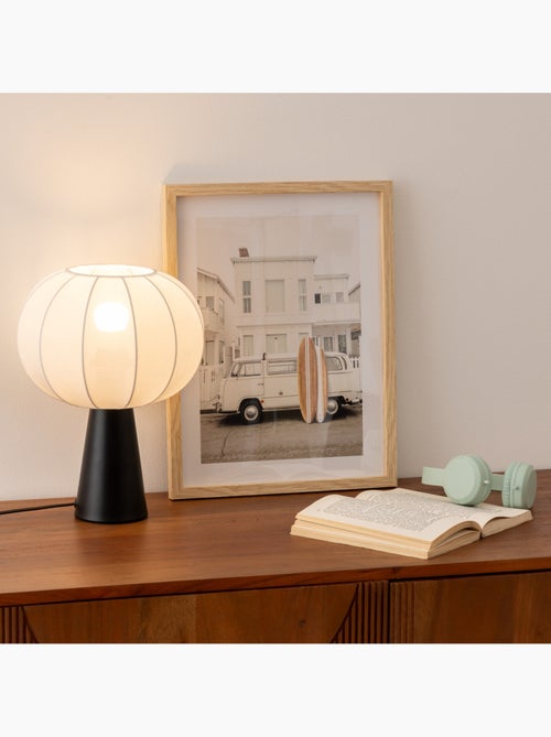 Lampada da tavolo tobie argento cotone h33cm - Kiabi