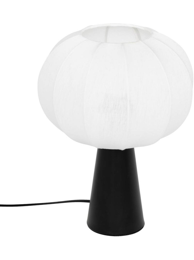 Lampada da tavolo tobie argento cotone h33cm Nero - Kiabi