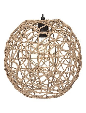 Lampada da terra in rattan