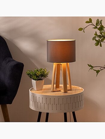 Lampada molu in legno bianco h35cm