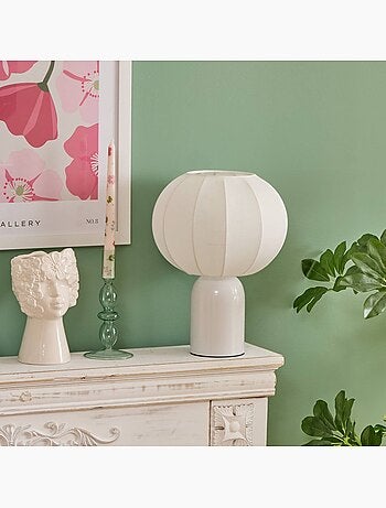 Lampada tobie h33cm bianco