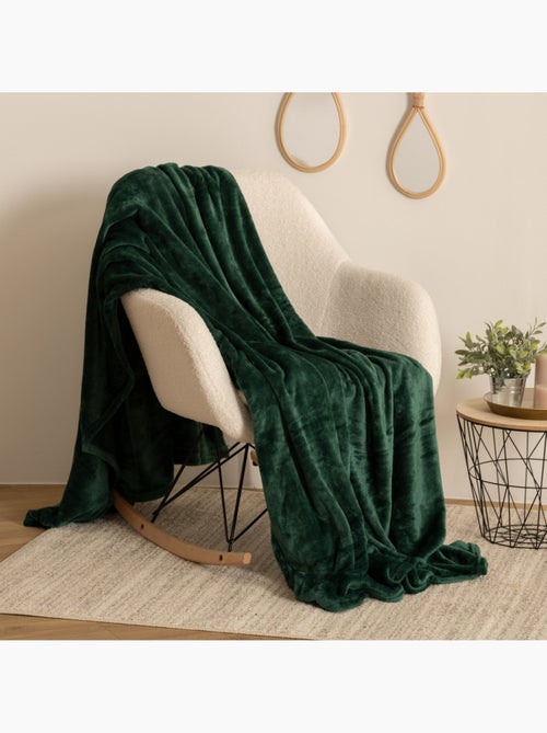 Lancio in flanella verde 180x230cm - Kiabi
