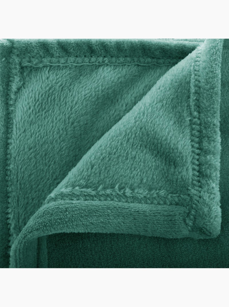 Lancio in flanella verde 180x230cm Rosa loto - Kiabi