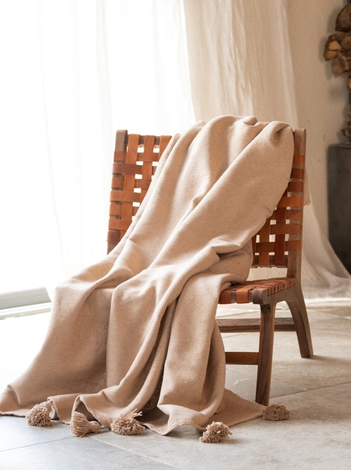 Lancio in lana con nappe - Kiabi