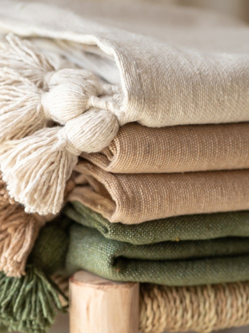 Lancio in lana con nappe - Kiabi