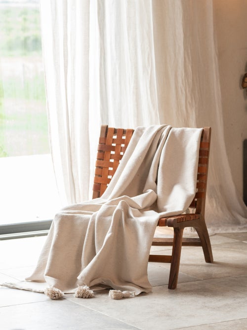 Lancio in lana con nappe - Kiabi