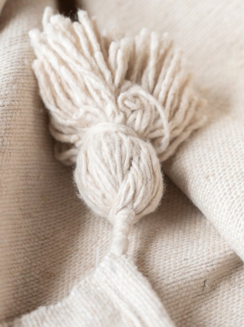 Lancio in lana con nappe - Kiabi