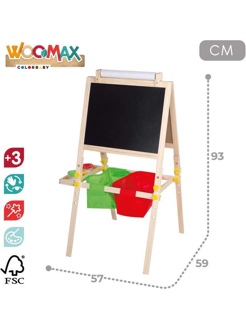 Lavagna a cavalletto 3 in 1 WOOMAX N/D - Kiabi