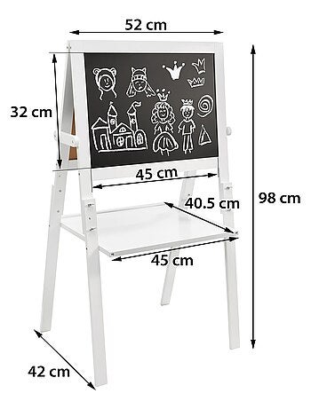 Lavagna bimbi doppia faccia magnetica e gessetto Mamabrum