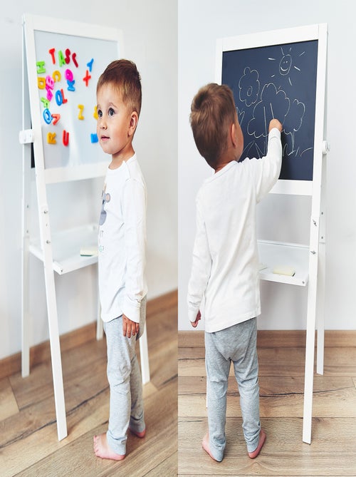 Lavagna bimbi doppia faccia magnetica e gessetto Mamabrum - Kiabi